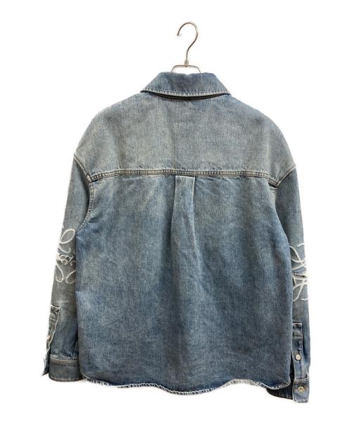 LOEWE（ロエベ）LOEWE (ロエベ) アナグラムデニムオーバーシャツ インディゴ サイズ:48の古着・服飾アイテム