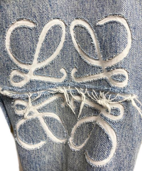 LOEWE（ロエベ）LOEWE (ロエベ) アナグラムデニムオーバーシャツ インディゴ サイズ:48の古着・服飾アイテム