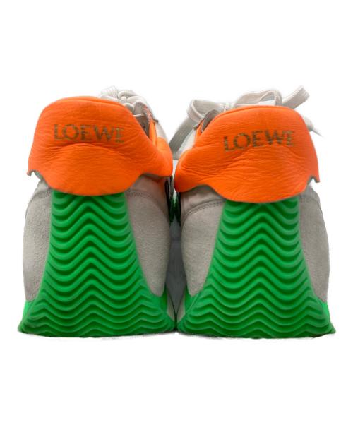 LOEWE（ロエベ）LOEWE (ロエベ) アナグラムローカットスニーカー/LOEWEスニーカー ホワイト×グリーン サイズ:41の古着・服飾アイテム