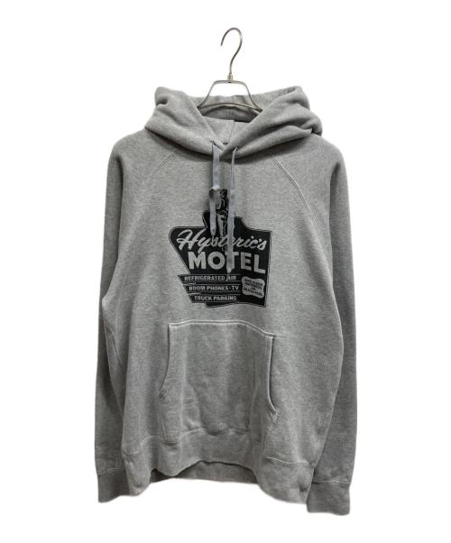 Hysteric Glamour（ヒステリックグラマー）Hysteric Glamour (ヒステリックグラマー) HYSTERIC'S MOTEL パーカー グレー サイズ:Lの古着・服飾アイテム