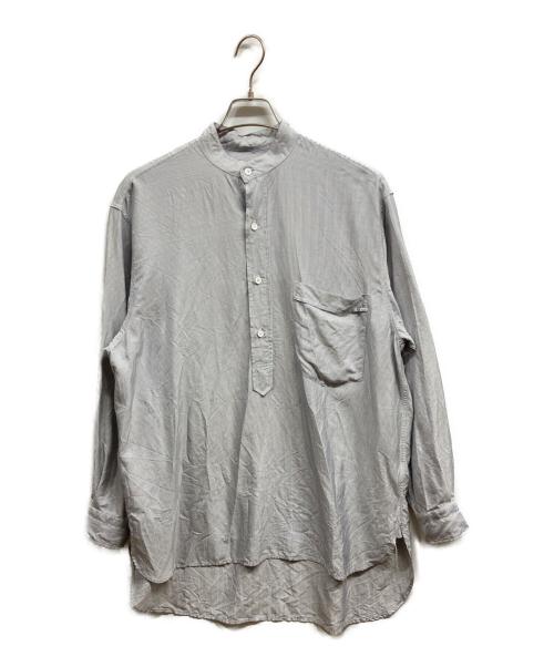 COMOLI（コモリ）COMOLI (コモリ) SILK STRIPE PULLOVER SHIRT/COMOLIシャツ ブルー サイズ:2の古着・服飾アイテム