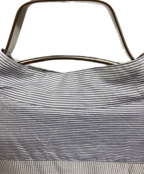 COMOLI（コモリ）COMOLI (コモリ) SILK STRIPE PULLOVER SHIRT/COMOLIシャツ ブルー サイズ:2の古着・服飾アイテム