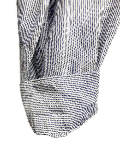 COMOLI（コモリ）COMOLI (コモリ) SILK STRIPE PULLOVER SHIRT/COMOLIシャツ ブルー サイズ:2の古着・服飾アイテム