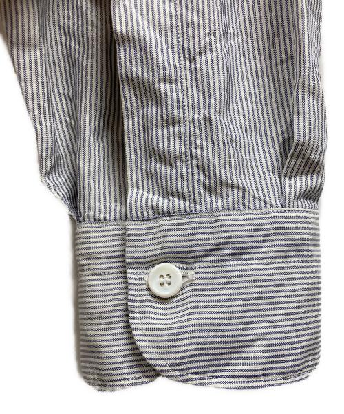 COMOLI（コモリ）COMOLI (コモリ) SILK STRIPE PULLOVER SHIRT/COMOLIシャツ ブルー サイズ:2の古着・服飾アイテム
