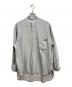 COMOLI（コモリ）の古着「SILK STRIPE PULLOVER SHIRT/COMOLIシャツ」｜ブルー