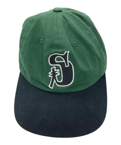 stussy（ステューシー）stussy (ステューシー) Vintage S Low Pro Snapback Cap/stussyキャップ グリーンの古着・服飾アイテム