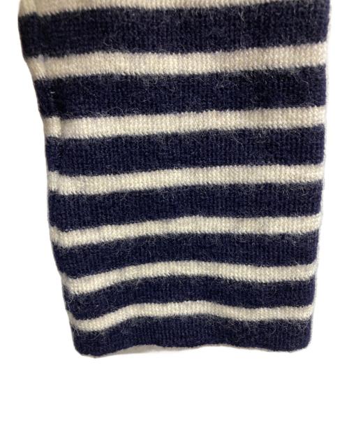 PLAY COMME des GARCONS（プレイコムデギャルソン）PLAY COMME des GARCONS (プレイコムデギャルソン) PLAYハートボーダーニット ネイビー×ホワイト サイズ:Mの古着・服飾アイテム