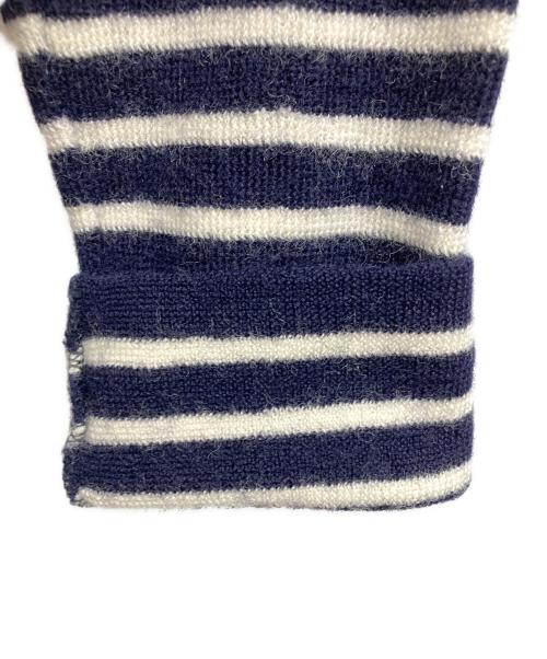PLAY COMME des GARCONS（プレイコムデギャルソン）PLAY COMME des GARCONS (プレイコムデギャルソン) PLAYハートボーダーニット ネイビー×ホワイト サイズ:Mの古着・服飾アイテム