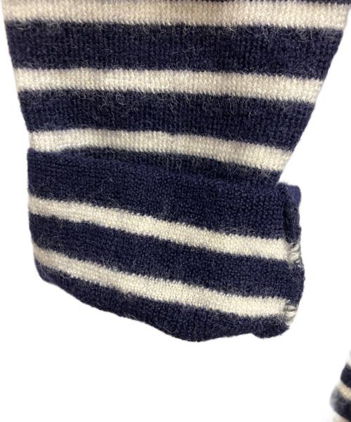PLAY COMME des GARCONS（プレイコムデギャルソン）PLAY COMME des GARCONS (プレイコムデギャルソン) PLAYハートボーダーニット ネイビー×ホワイト サイズ:Mの古着・服飾アイテム