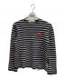 PLAY COMME des GARCONS（プレイコムデギャルソン）の古着「PLAYハートボーダーニット」｜ネイビー×ホワイト