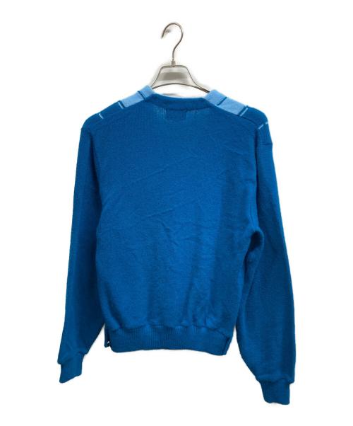 Sears（シアーズ）Sears (シアーズ) 70sアクリルカーディガン ブルー サイズ:Mの古着・服飾アイテム