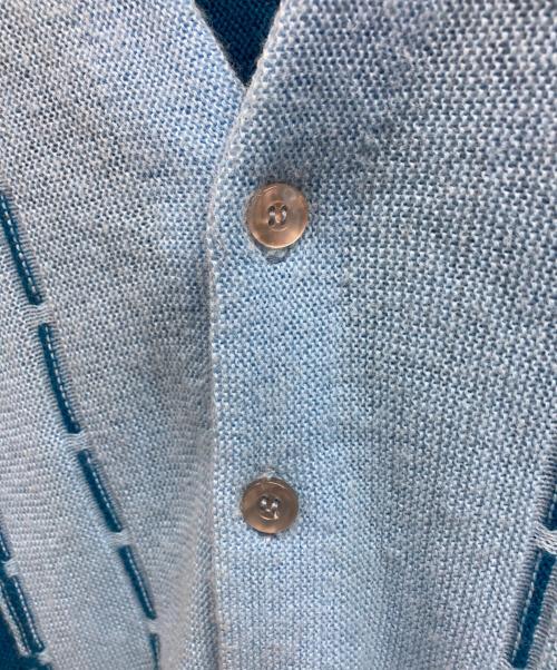 Sears（シアーズ）Sears (シアーズ) 70sアクリルカーディガン ブルー サイズ:Mの古着・服飾アイテム
