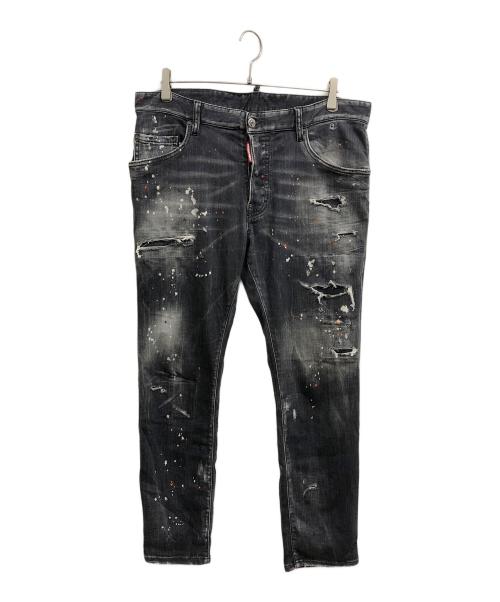 DSQUARED2（ディースクエアード）DSQUARED2 (ディースクエアード) 23SS SKATER JEANS ブラック サイズ:52の古着・服飾アイテム