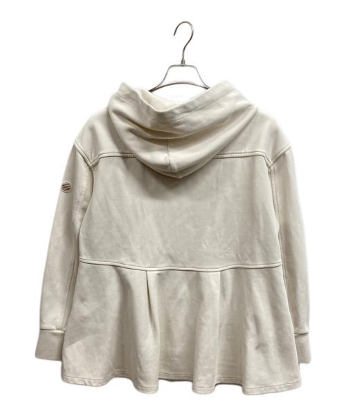 BORDERS at BALCONY（ボーダーズアットバルコニー）BORDERS AT BALCONY (ボーダーズアットバルコニー) SWEAT PEPLUM HOODIE ホワイト サイズ:36の古着・服飾アイテム