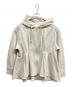 BORDERS AT BALCONY（ボーダーズアットバルコニー）の古着「SWEAT PEPLUM HOODIE」｜ホワイト