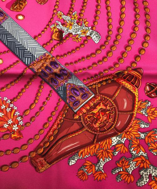 HERMES（エルメス）HERMES (エルメス) シルクスカーフ ピンクの古着・服飾アイテム
