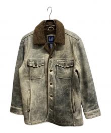 GAP（ギャップ）の古着「00s ユーズド加工レザーフライトジャケット」｜グレー