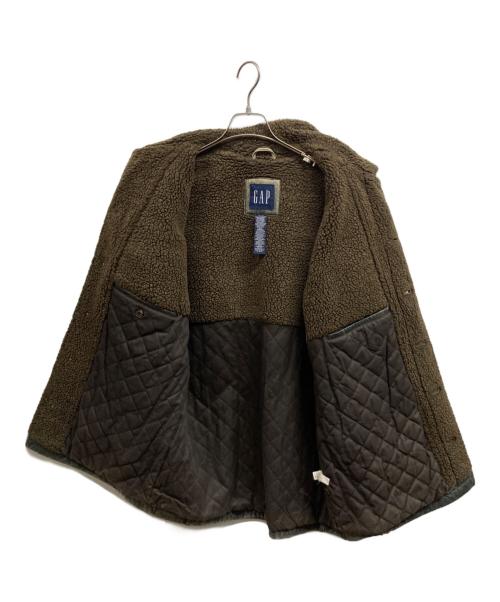 GAP（ギャップ）GAP (ギャップ) 00s ユーズド加工レザーフライトジャケット グレー サイズ:Mの古着・服飾アイテム