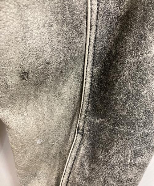 GAP（ギャップ）GAP (ギャップ) 00s ユーズド加工レザーフライトジャケット グレー サイズ:Mの古着・服飾アイテム
