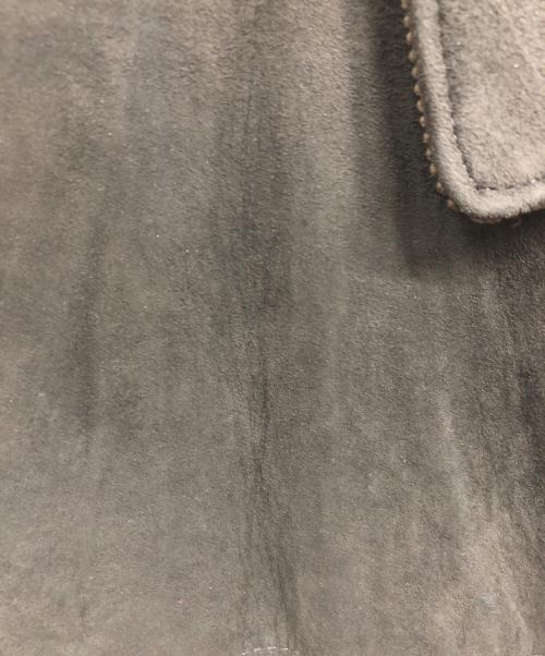 LANVIN（ランバン）LANVIN (ランバン) レザー切替ステンカラーコート ブラウン サイズ:48の古着・服飾アイテム