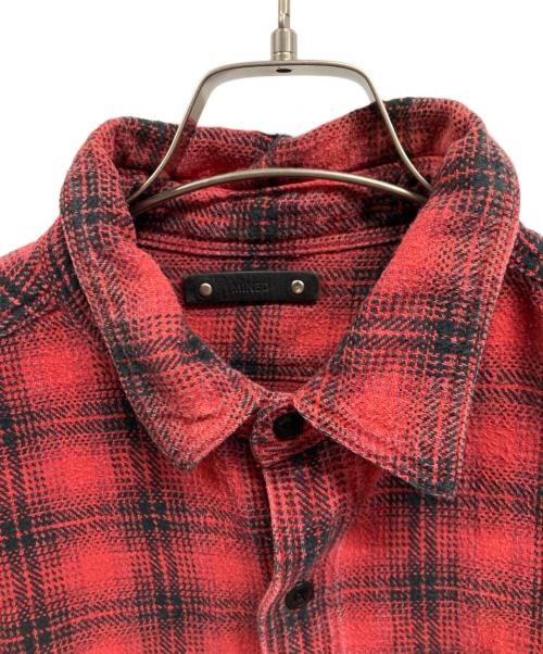 MINEDENIM（マインデニム）MINEDENIM (マインデニム) V.Check Flannel Work SH/MINEDENIMシャツ レッド サイズ:3の古着・服飾アイテム