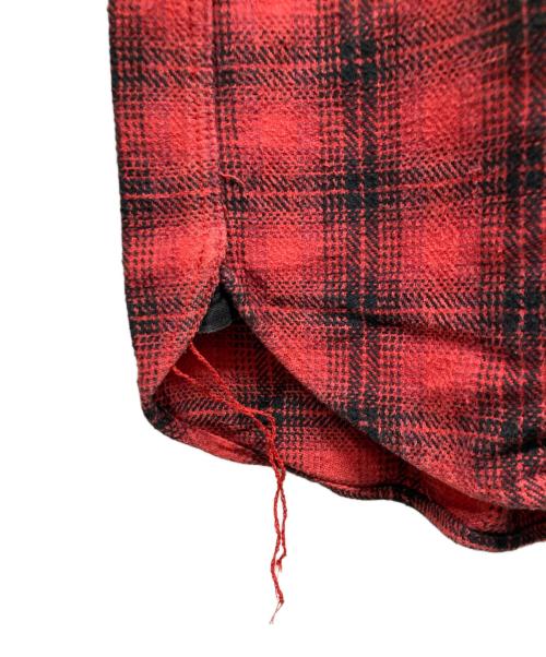 MINEDENIM（マインデニム）MINEDENIM (マインデニム) V.Check Flannel Work SH/MINEDENIMシャツ レッド サイズ:3の古着・服飾アイテム