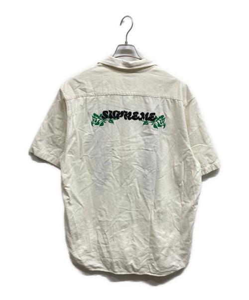 SUPREME（シュプリーム）Supreme (シュプリーム) Needlepoint S/S Shirt/Supremeシャツ ホワイト サイズ:XLの古着・服飾アイテム