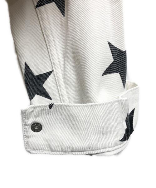 Wrangler（ラングラー）Wrangler (ラングラー) ronherman (ロンハーマン) 星柄デニムジャケット ホワイト サイズ:Lの古着・服飾アイテム
