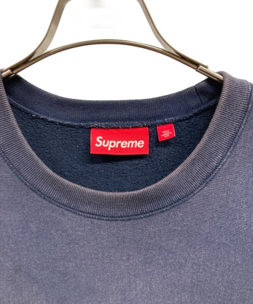 SUPREME（シュプリーム）Supreme (シュプリーム) ウォッシュド ボックスロゴ クルーネック/Supremeスウェット ネイビー サイズ:Lの古着・服飾アイテム