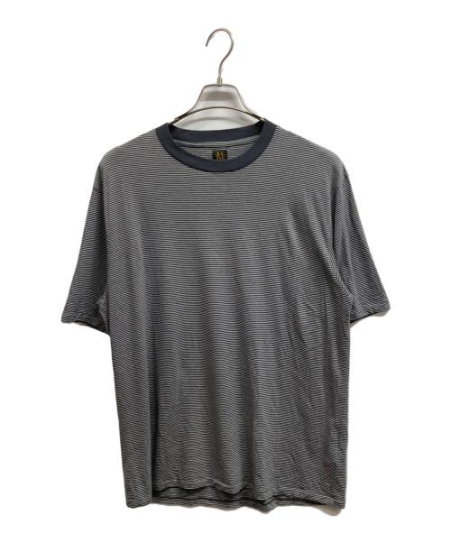 BATONER（バトナ―）BATONER (バトナ―) トロピカルウール ティーシャツ/BATONERTシャツ ホワイト×グレー サイズ:3の古着・服飾アイテム
