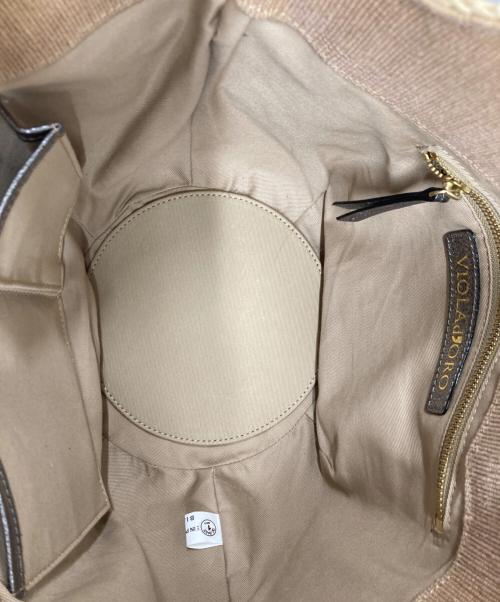 VIOLAd'ORO（ヴィオラドーロ）VIOLAd'ORO (ヴィオラドーロ) カゴバッグ ベージュの古着・服飾アイテム