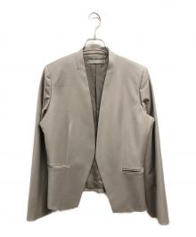 theory luxe（セオリーリュクス）の古着「ノーカラージャケット」｜ベージュ