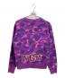 A BATHING APE (アベイシングエイプ) CAMO SHARK CREWNECK パープル サイズ:M：15000円