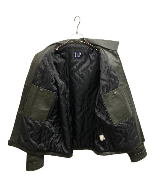 GAP（ギャップ）GAP (ギャップ) 90sカウレザージャケット/GAPジャケット /オールドGAP グリーン サイズ:Mの古着・服飾アイテム