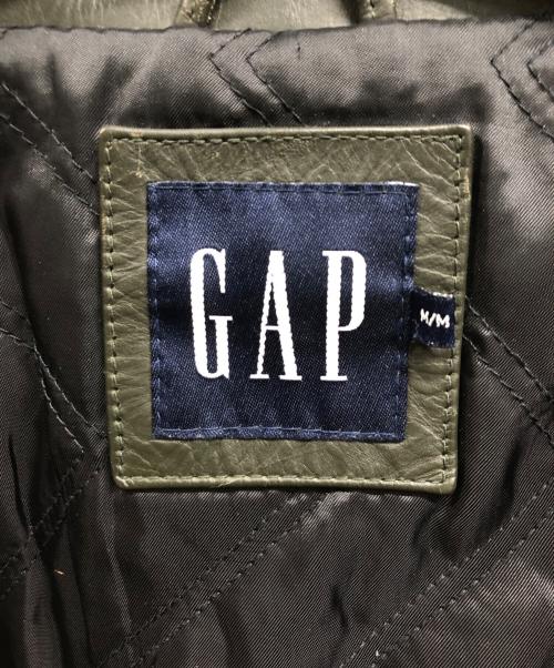 GAP（ギャップ）GAP (ギャップ) 90sカウレザージャケット/GAPジャケット /オールドGAP グリーン サイズ:Mの古着・服飾アイテム