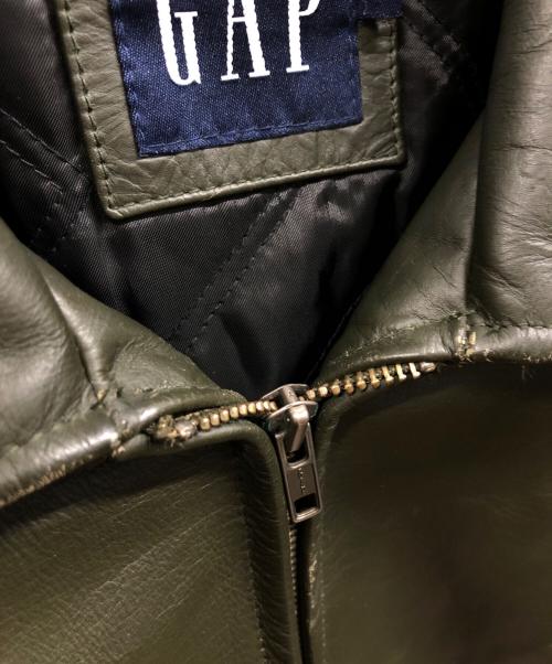GAP（ギャップ）GAP (ギャップ) 90sカウレザージャケット/GAPジャケット /オールドGAP グリーン サイズ:Mの古着・服飾アイテム