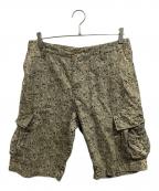 stussyステューシー）の古着「総柄ハーフカーゴパンツ」｜ベージュ