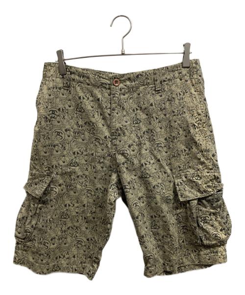 stussy（ステューシー）stussy (ステューシー) 総柄ハーフカーゴパンツ ベージュ サイズ:30の古着・服飾アイテム