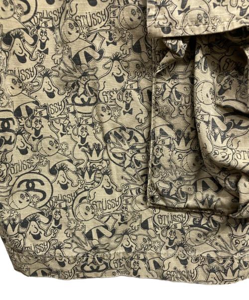 stussy（ステューシー）stussy (ステューシー) 総柄ハーフカーゴパンツ ベージュ サイズ:30の古着・服飾アイテム