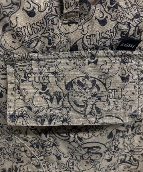 stussy（ステューシー）stussy (ステューシー) 総柄ハーフカーゴパンツ ベージュ サイズ:30の古着・服飾アイテム