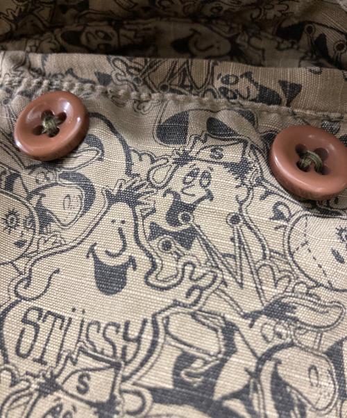 stussy（ステューシー）stussy (ステューシー) 総柄ハーフカーゴパンツ ベージュ サイズ:30の古着・服飾アイテム