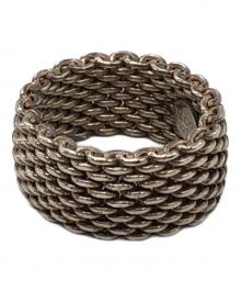 TIFFANY & Co.（ティファニー）の古着「サマセットメッシュリング/Tiffany & Co.リング/Somerset Mesh Ring」｜シルバー
