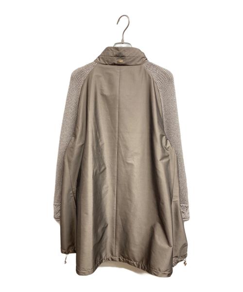 HERNO（ヘルノ）HERNO (ヘルノ) ニット切替ナイロンブルゾン ブラウン サイズ:44の古着・服飾アイテム