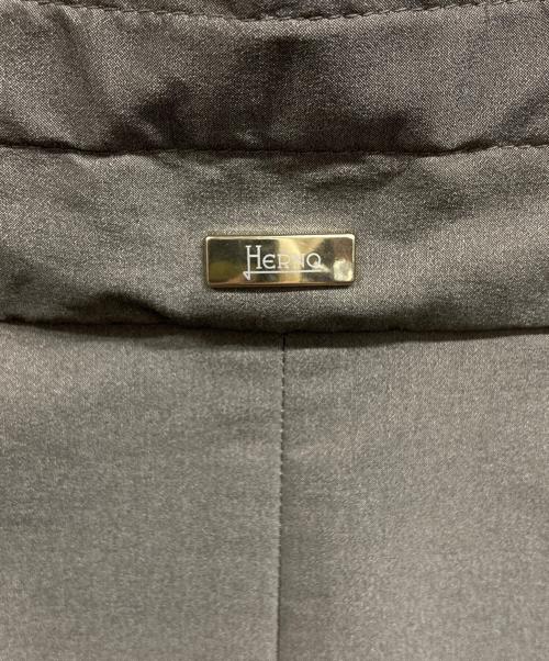 HERNO（ヘルノ）HERNO (ヘルノ) ニット切替ナイロンブルゾン ブラウン サイズ:44の古着・服飾アイテム