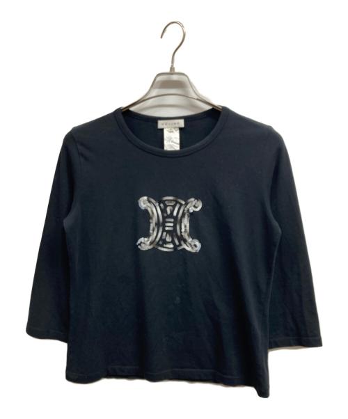 CELINE（セリーヌ）CELINE (セリーヌ) 長袖カットソー ブラック サイズ:XLの古着・服飾アイテム