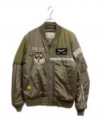 AVIREXアヴィレックス）の古着「MA-1ジャケット」｜カーキ