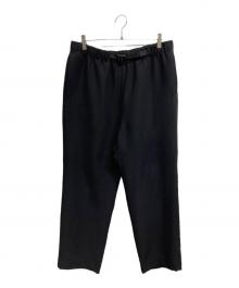 UNITED ARROWS & SONS（ユナイテッドアローズ＆サンズ）の古着「BELT CR1P PANTS/UNITED ARROWS & SONSパンツ」｜ブラック