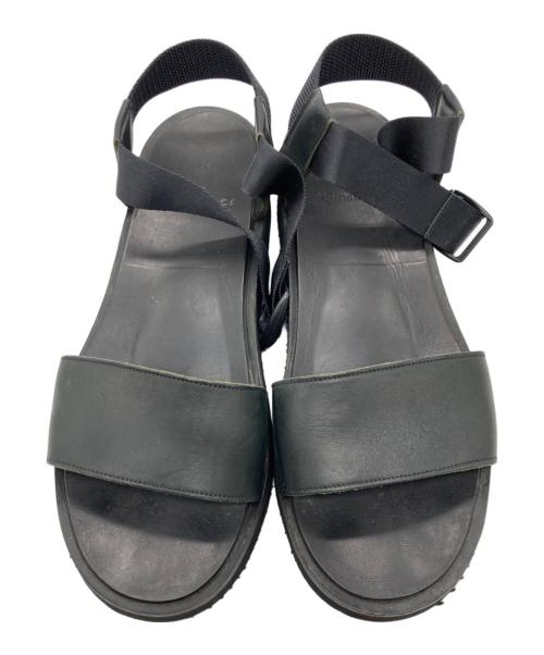 FOOTWORKS（フットワークス）FOOTWORKS (フットワークス) レザーサンダル ブラック サイズ:US9.5の古着・服飾アイテム