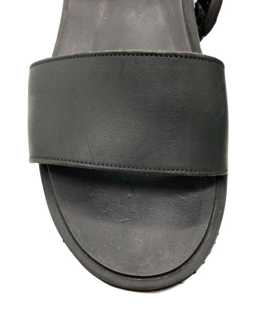 FOOTWORKS（フットワークス）FOOTWORKS (フットワークス) レザーサンダル ブラック サイズ:US9.5の古着・服飾アイテム