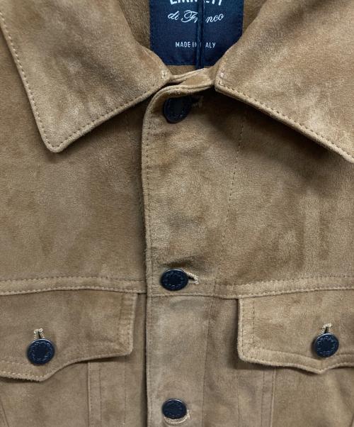 EMMETI（エンメティ）EMMETI (エンメティ) JACK CAMO スエードレザー Gジャン ベージュ サイズ:42の古着・服飾アイテム